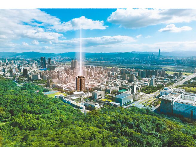 「跃大直」为3面辽阔树海角地，正对顶尖国际名校「道明外侨」，并与国内首屈一指设计学界指标「实践大学」比邻而居。（创意家提供）