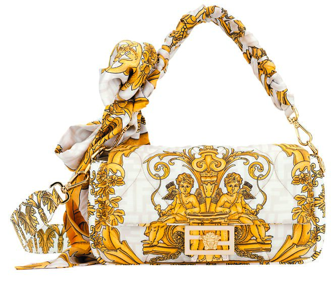 FENDI FENDACE胶囊系列绑带造型Baguette，10万9000元。（FENDI提供）