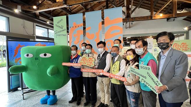 今天台南市政府在隆田文化資產教育園區，舉辦台南博物館節宣傳記者會。（張毓翎攝）