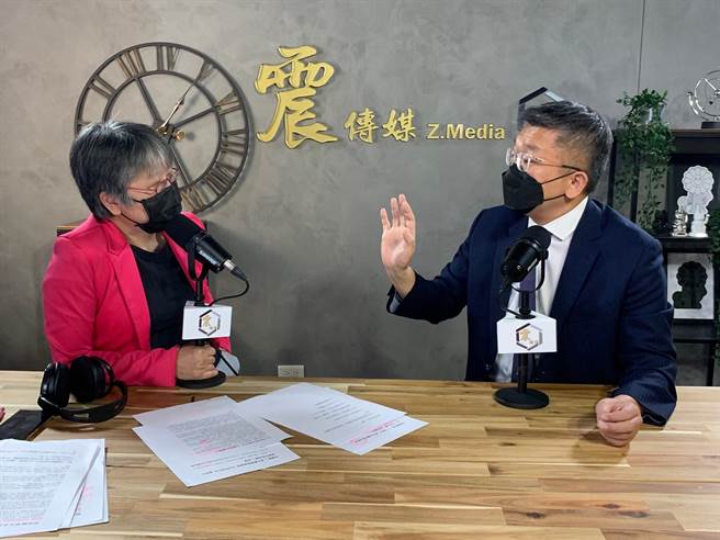 蔡其昌接受专访。（震传媒《新闻不芹菜》节目提供）