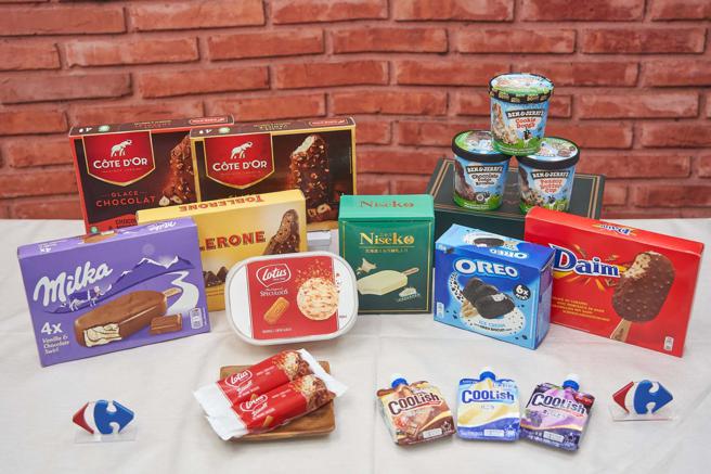 家樂福繽紛冰品節，大玩聯名、復古風。（家樂福提供）