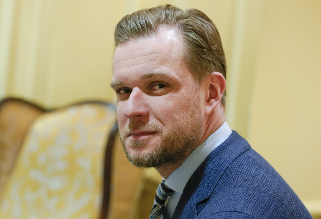 立陶宛外交部长蓝斯柏吉斯（Gabrielius Landsbergis）。 (图/美联社) 