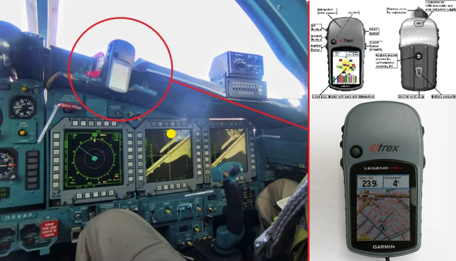 這張由俄羅斯前空天軍飛行員所提供的照片，是2016年俄軍Su-34在敘利亞作戰時的座艙內照片，儀錶板上明顯掛著一枚民用手持型GPS導航器，這款用於登山、旅行、駕駛車船的導航器是Garmin公司製造，目前網上售價約台幣2000多元。（圖／推特@ProjetFOX）
·
Aug 4, 2021