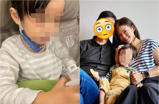 咖啡糖賢齡曝光2歲愛子確診併發哮吼症，直到孩子發不出聲音並且眼神無法對焦，才趕緊向119求救。(取材自咖啡糖賢齡臉書)