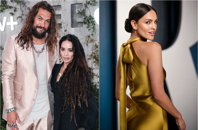 「水行侠」杰森摩莫亚离婚丽莎波奈(左图右)，爆出正热恋墨西哥尤物艾莎冈萨雷。(达志提供)