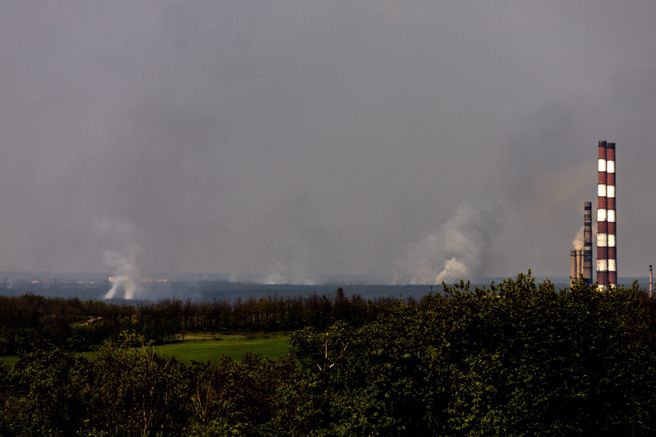 乌克兰东部城镇斯拉维扬斯克（Sloviansk）因地理位置也常遭到轰炸（图/路透）