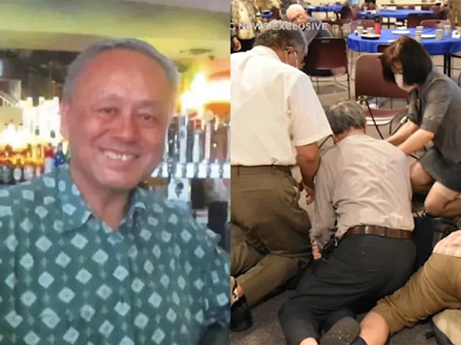 周文伟20年多年前曾在台湾任教，之后搬至美国置产，买旧公寓租人，2012年被房客伤害，断手且右耳失聪，此事造成他性格丕变。（左图翻摄自微博、右图翻摄自推特）