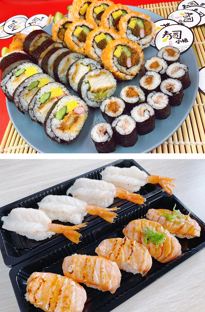 每天新鲜食材现做各种口味新鲜寿司，下午3点市场准时开卖！(图片提供/寿司小姐)
