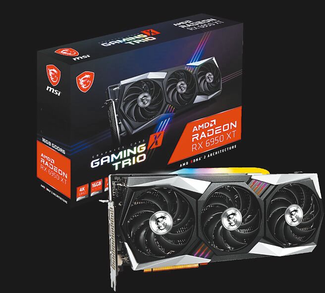 MSI推出AMD RadeonTM RX 6950XT、6750XT、6650XT显示卡。图／业者提供