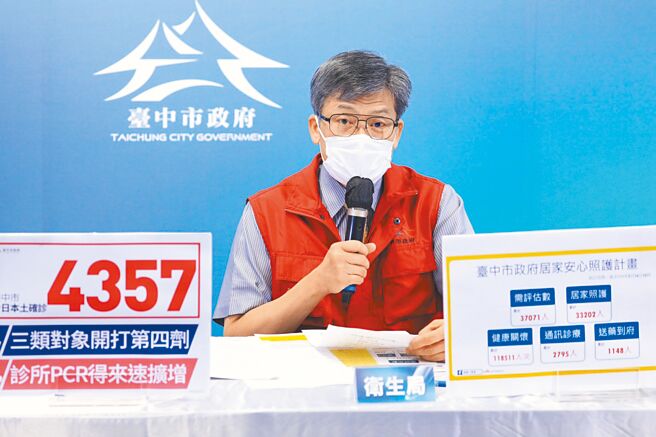 台中16日本土確診新增4357例，並新增6例中重症患者。（台中市政府提供）