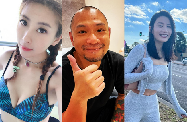陈蕊蕊（左起）过去曾和金刚交往，周刊爆料金刚和陈蕊蕊交往时，还同步追求林芊妤（右）。（图／翻摄自yuiyuiyuri、aloha6969、coffee89921 IG）