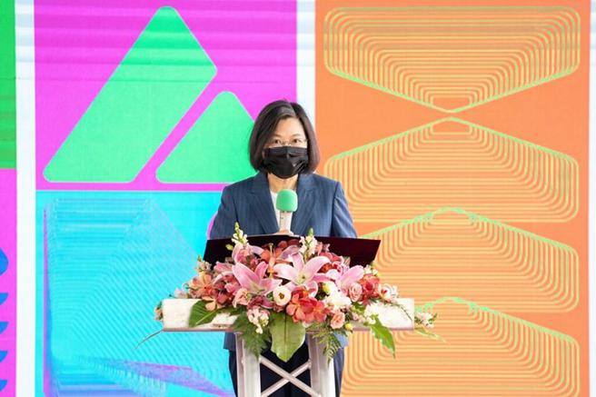 蔡英文總統出席「2023世界客家博覽會」世界館開工典禮。　圖：客家委員會／提供