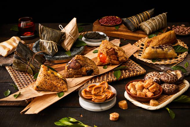 Global Mall环球Online推荐百货独家合作的台北新板希尔顿酒店「福虎庆端午粽礼」，5入原价1288元，25日前享预购价1030元。（Global Mall提供）