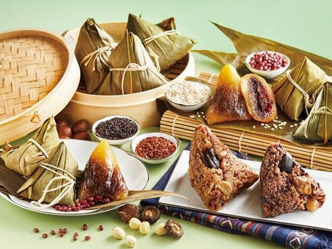 京站的六福客栈「洄澜经典双福粽」，6入享早鸟价750元。（京站提供）