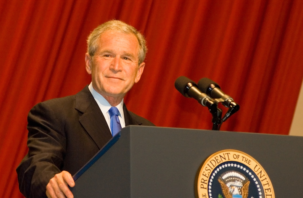 美国前总统小布希（George W. Bush）。图/shutterstock(photo:ChinaTimes)