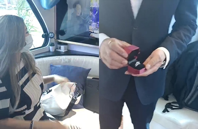 Makiyo臉書直播被求婚經過。（圖／翻攝自Makiyo new 川島茉樹代臉書）