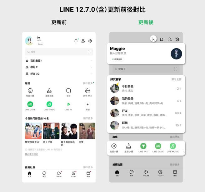 LINE在個人檔案上的優化。(圖/翻攝自LINE官方部落格)
