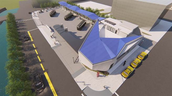 东港转运站19日动土，将整合高垦线、公路客运、市区公车、小黄公车等12条路线，有效减缓东港交通拥挤问题。（屏县府提供／谢佳潾屏东传真）