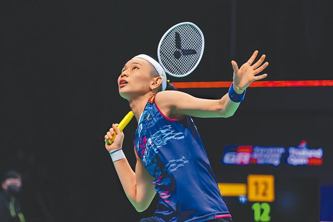 戴资颖在2022泰国公开赛首轮第1局领先被逆转，但接着两局在分数上狂虐对手，顺利晋级下一轮。（Badminton Photo提供）