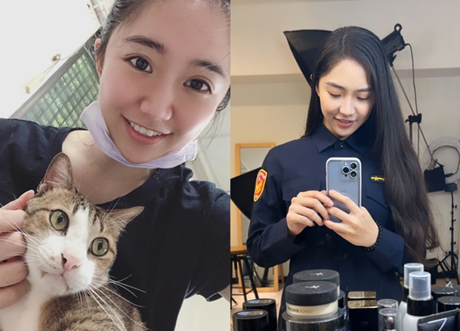 萧姓女员警遭爆料者在脸书社团直指上班拍抖音、玩IG，她回应是在确诊隔离期间上传的。（翻摄自萧女IG）