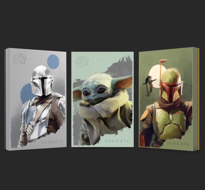 Seagate的《星际大战》特别版FireCuda HDD外接硬碟，皆附有3年有限保固和3年资料救援服务，2TB，定价2888元。（Seagate提供）