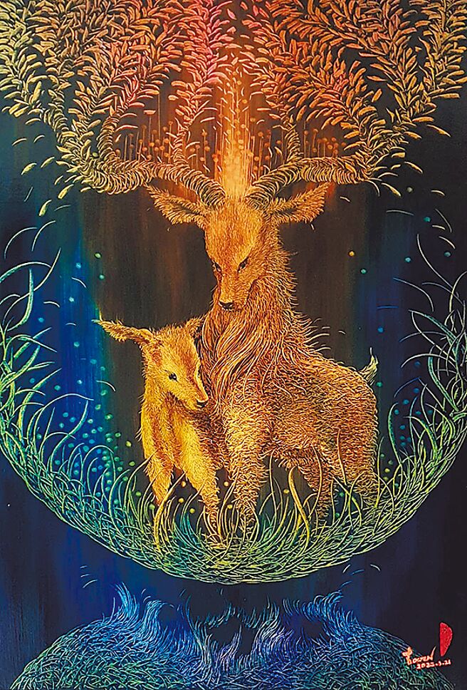 艺术家林吉裕的创作作品「亲情之爱」。图／林吉裕提供