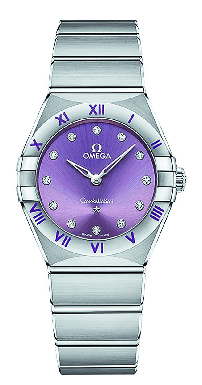 OMEGA星座系列石英28mm女表，12萬1000元。（OMEGA提供）