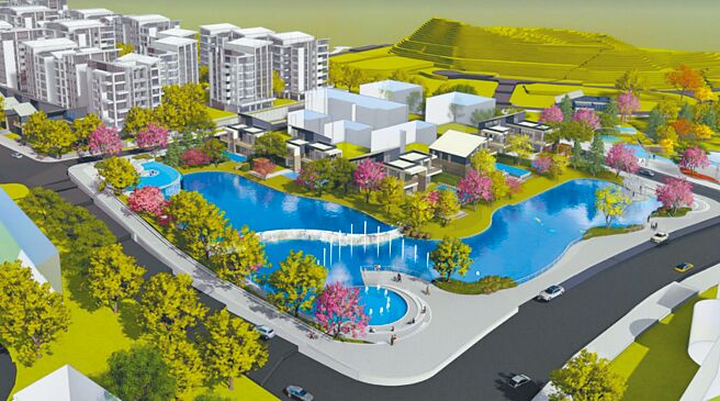 「宏道新竹帝寶」先創造環境再進而創新一座城市，巨資打造8座公園。（業者提供）