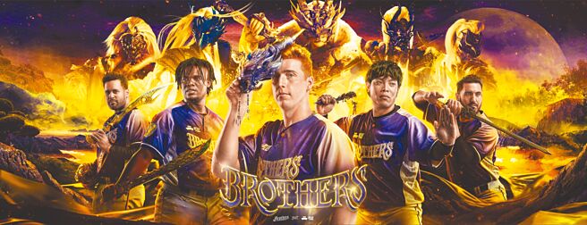 主题球衣「圣麟战甲」结合霹雳与中信兄弟队的特色元素。（霹雳提供）