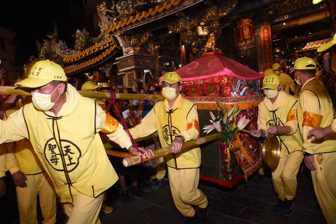 白沙屯妈祖踏上回銮路程。（苗栗县政府提供／李京升苗栗传真）