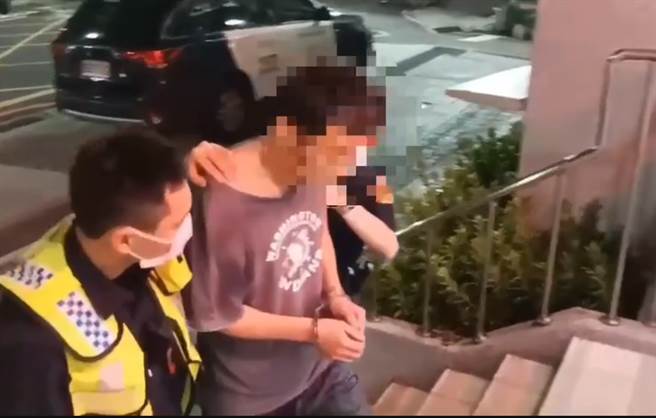 林嫌被警方带回派出所侦讯。（警方提供）