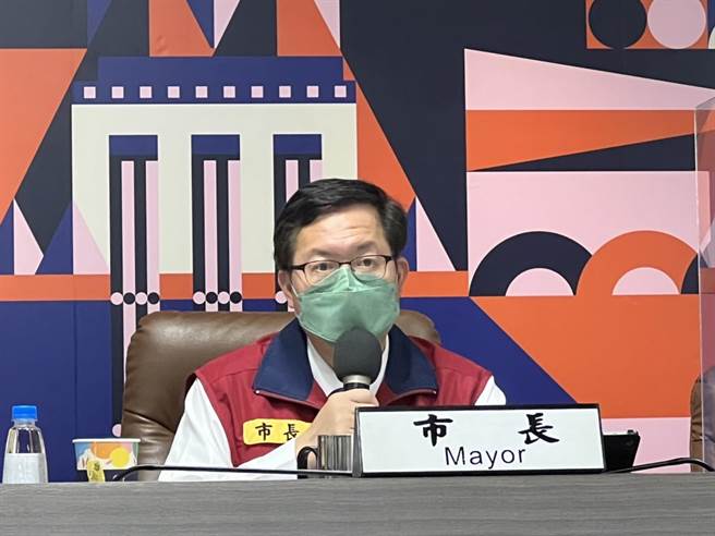 桃園市23日新增8636例本土個案，市長鄭文燦說明疫情慨況。（桃園市政府提供／陳夢茹桃園傳真）