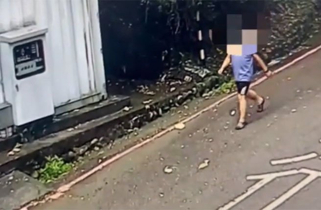 北投军舰岩退休男遛鸟，到案说明(影片截图)