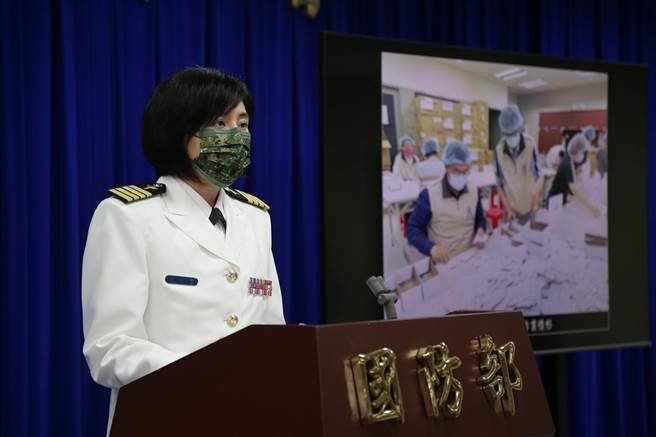 國軍疫情指揮中心主任陳怡蓉上校。國防部提供