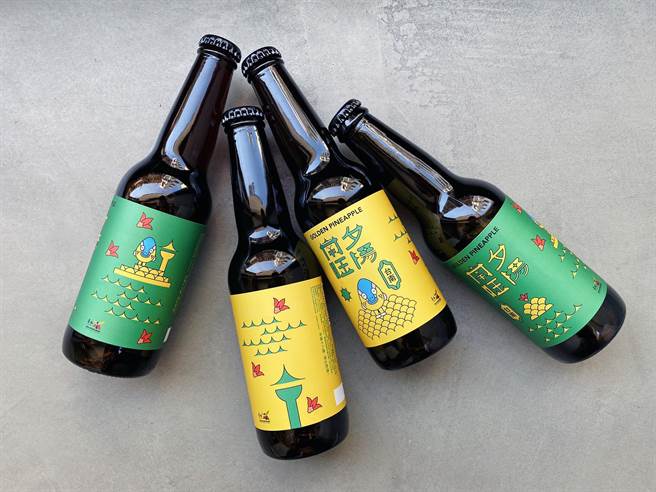 台南市政府观光旅游局与在地酿酒公司合作，利用在地水果酿制推出「台南」限定款的联名啤酒。（观旅局提供／洪荣志台南传真）