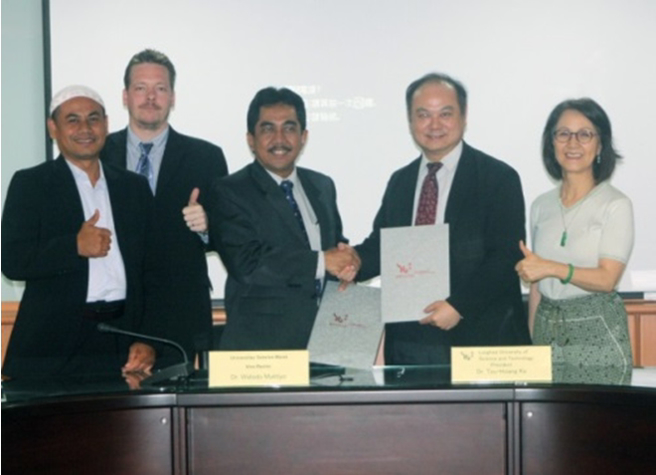 龙华科大与印尼Universitas Sebelas Maret(UNS)大学缔结姊妹校。（照片/龙华科大提供疫情前照片）