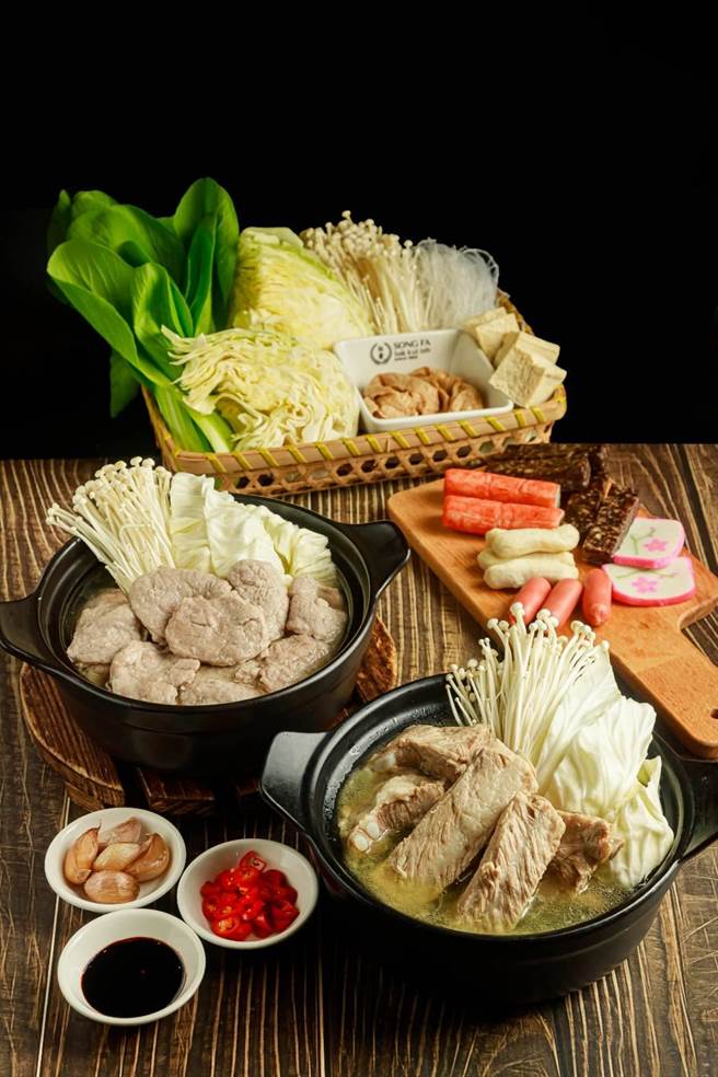松發肉骨茶Song Fa Bak Kut The鍋物料理，讓你免出國也能嘗到新加波道地滋味。（松發肉骨茶提供）