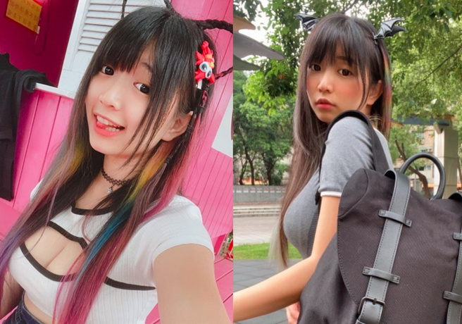 网红正妹「绅士龙虾」顏值清纯身材犯规，过去「湿身搭捷运」的照片曾引热议。（图／取自绅士龙虾IG）