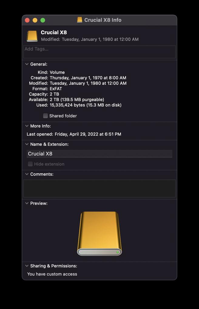 此次跑分实测美光科技的「Crucial X8 SSD行动硬碟」2TB版本。（翻摄萤幕画面）