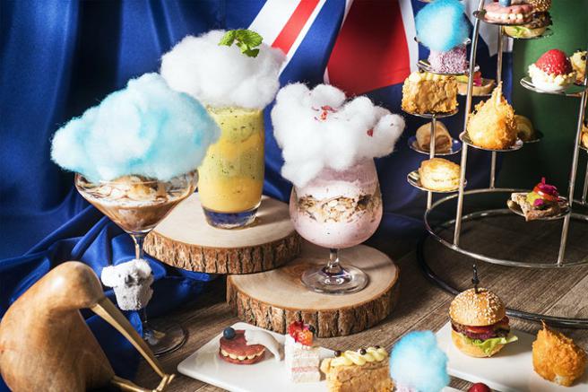 （The Lounge大厅酒吧以澳洲当地饮食特色，结合台湾水果打造三款澳式风味特调饮品「无尾熊也疯狂」、「雪梨的夏天」，以及「玫莓派对」。图／六福旅游集团提供）