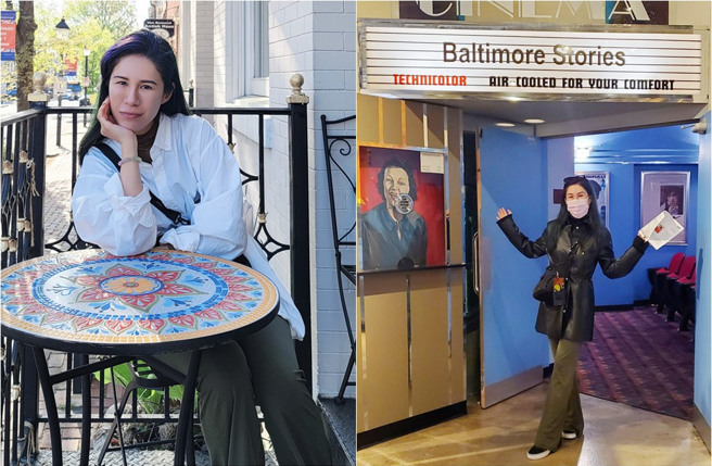 网红「丹妮婊姐」跟美国男友谈远距离恋爱，却在视讯时因对方的镜片反光，抓包男方说谎。(取材自丹妮婊姐星球脸书)