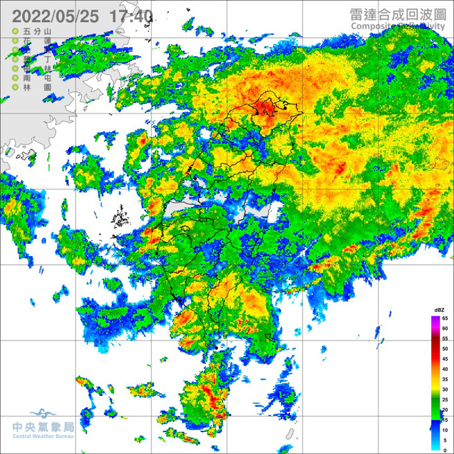 氣象局發布16縣市豪大雨特報。（氣象局提供）