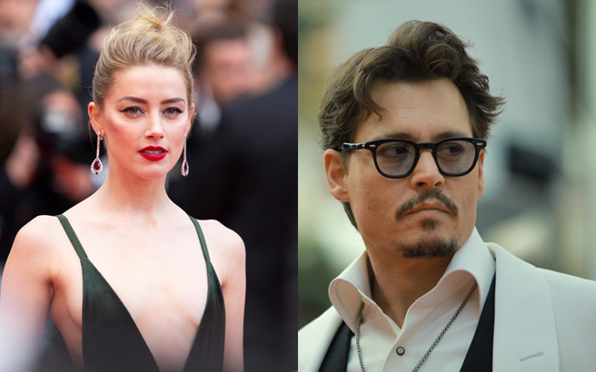 强尼戴普（右）与前妻安柏赫德（左）打官司，请出DC影业的总裁来作证。（图／达志影像）