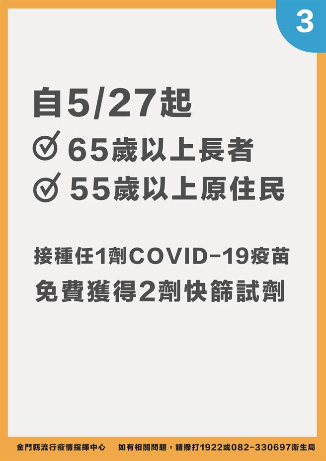 金门今天新增92名新冠确诊，县府下午直播说明最新疫情状况之三。（县府提供）