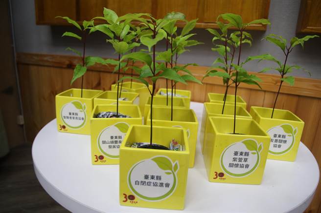 台東縣府結合企業贈樹苗幫助縣內社福團體。（台東縣府提供／蔡旻妤台東傳真）