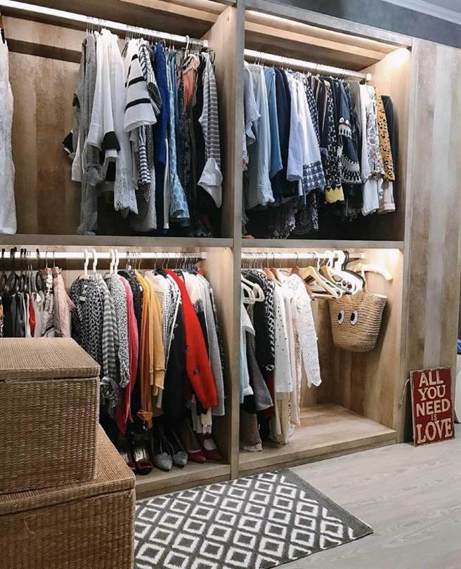 蔡逸帆将书房改装成衣帽间。（艾迪升传播提供）