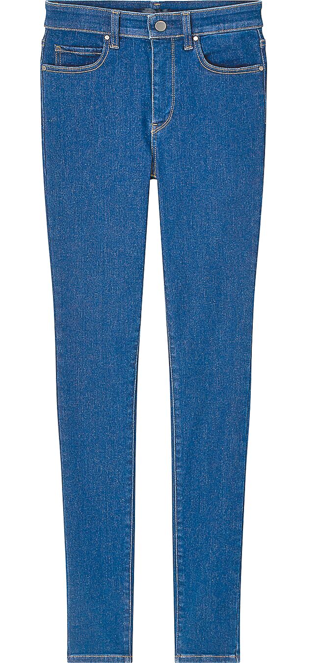 Uniqlo特级弹性Skinny高腰牛仔裤不只节水也相当百搭，1290元。（Uniqlo提供）