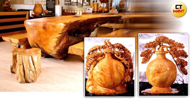 市场上对于贵重木的喜好，依照珍贵木材的珍稀型态与纹路可雕刻成工艺品、佛像、聚宝盆、佛珠等，令收藏家爱不释手。(图／翻摄优渥家俱官网)
