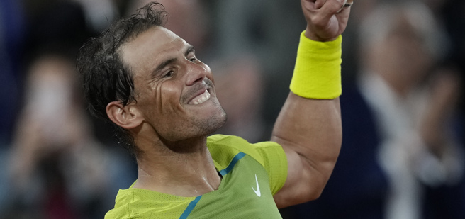 纳达尔取得生涯大满贯赛第300胜(美联社)