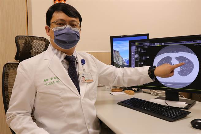 透过「单孔胸腔镜微创手术」切除，化验结果确定为肺腺癌0期，成功治癒机率可达９成以上。（亚大医院提供／冯惠宜台中传真）